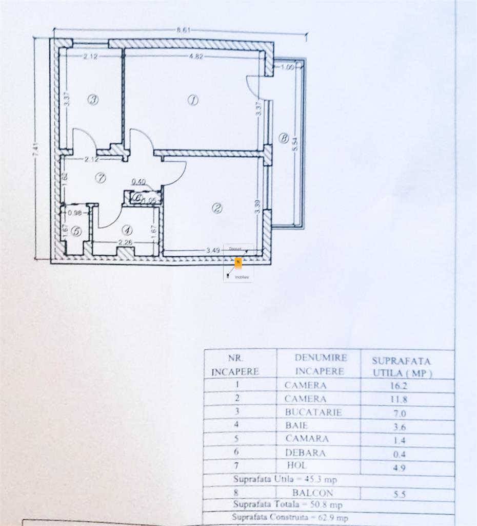 Apartament 2 camere Nord, Cameliei