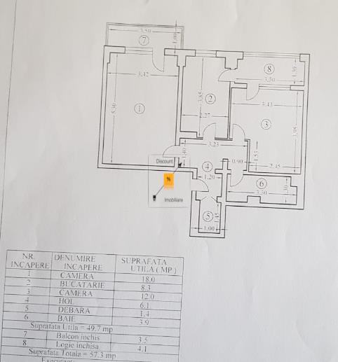 Apartament 2 camere zona Republicii-Caraiman