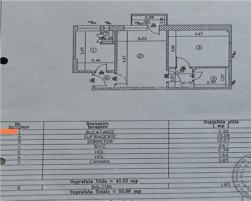Apartament 2 camere zona Cina