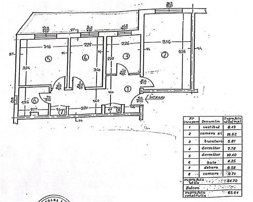 Apartament 3 camere zona 9 mai